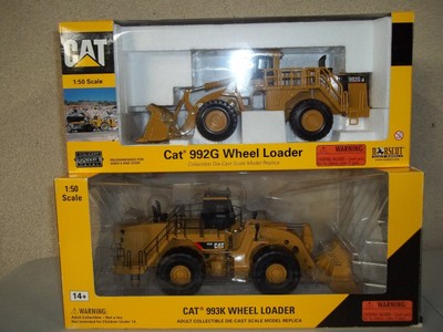 NORSCOT CAT 993K Wheel Loader 55229 NORSCOT CAT 992G Wheel Loader 55115 1:50