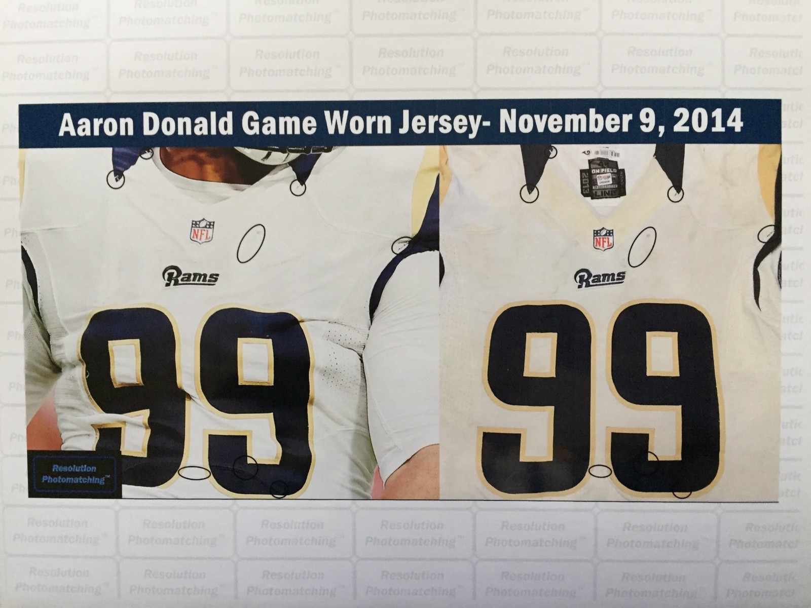 Aaron Donald, Rookie Year, GAME WORN, Photo-matched, Autographed Jersey
