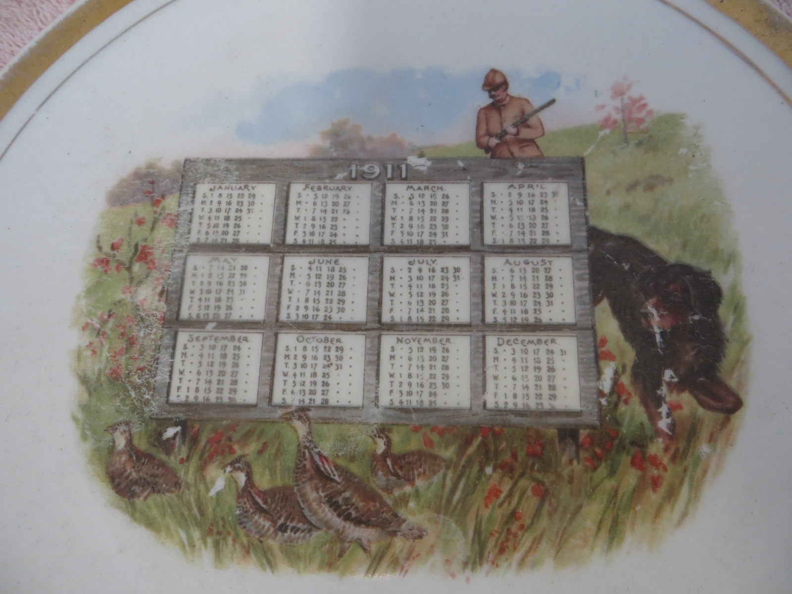 Vtg Antique Advertising Plate - 1911 Calendar - EG Jenkins Gen. Merch - Perry KS