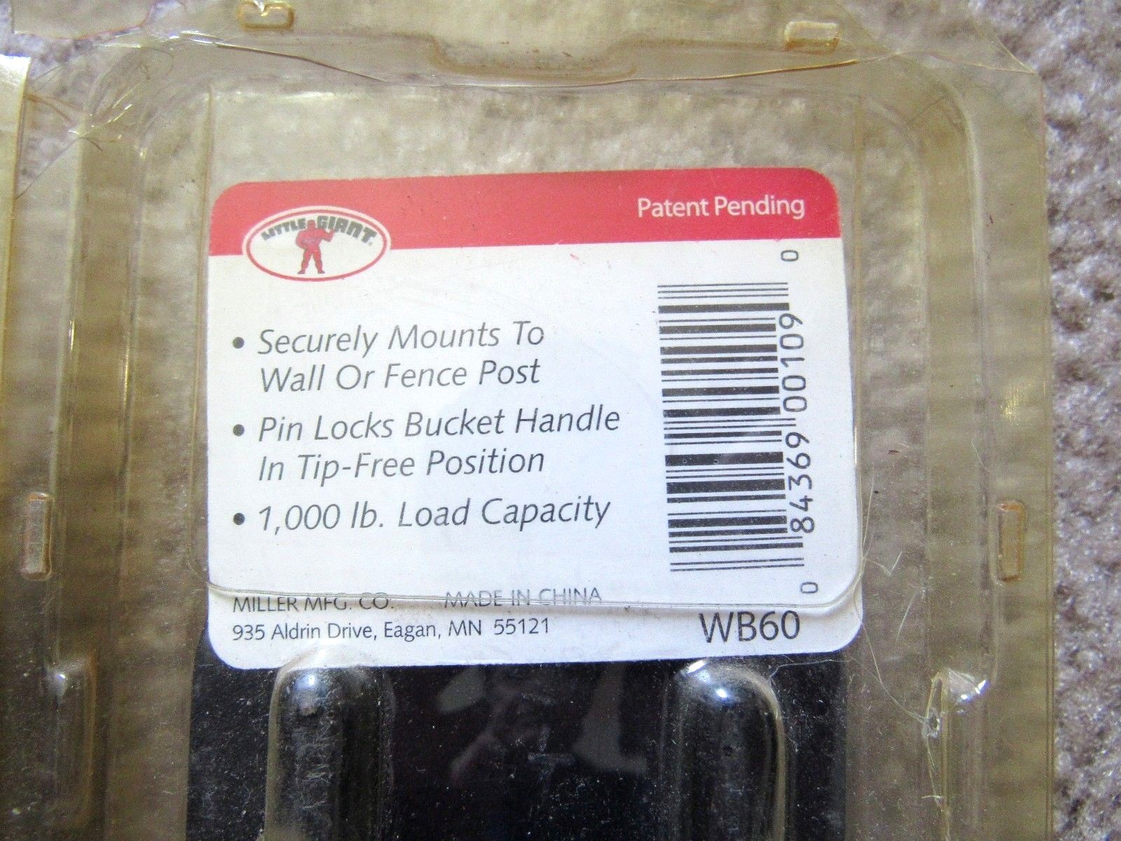 2 Little Giant Wall Bracket For Flatback Buckets WB60 1000 lb. load capacity