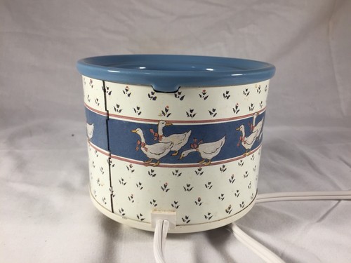 Vintage Rival Potpourri Crock Pot Country Goose Geese