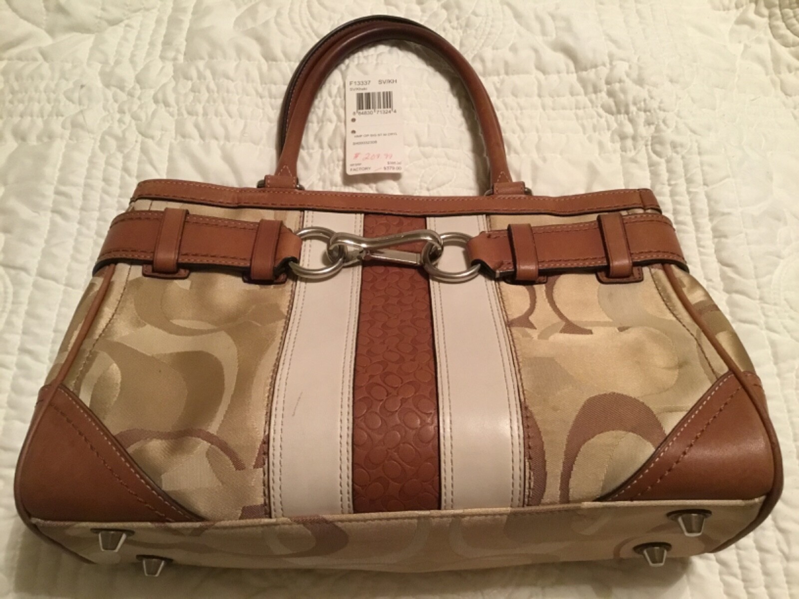 パリコレクション COACH SIGNATURE L0885-F13337 HANDBAG Brown/Beige/Tan HAMPTON ボール