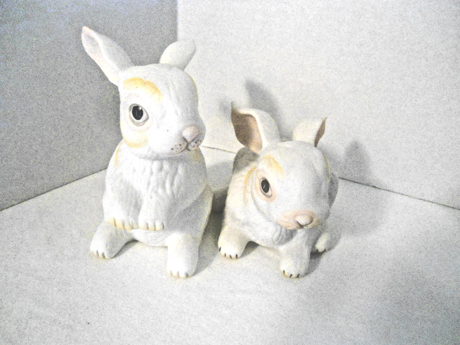 WildLife Collection by Jonathon Byron Two Bunny's w/Gold Trim