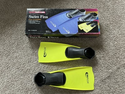 MTA PRO Full Foot Swim Fins Yellow/Black size 7-9 Medium
