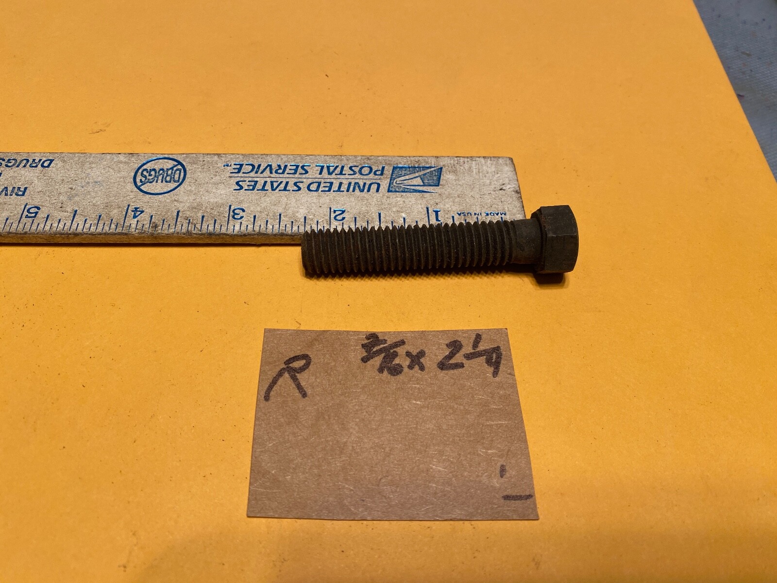 しろりす。 Special bolt, coarse; Studebaker, 7/16 x 2 1/4 inch. Item