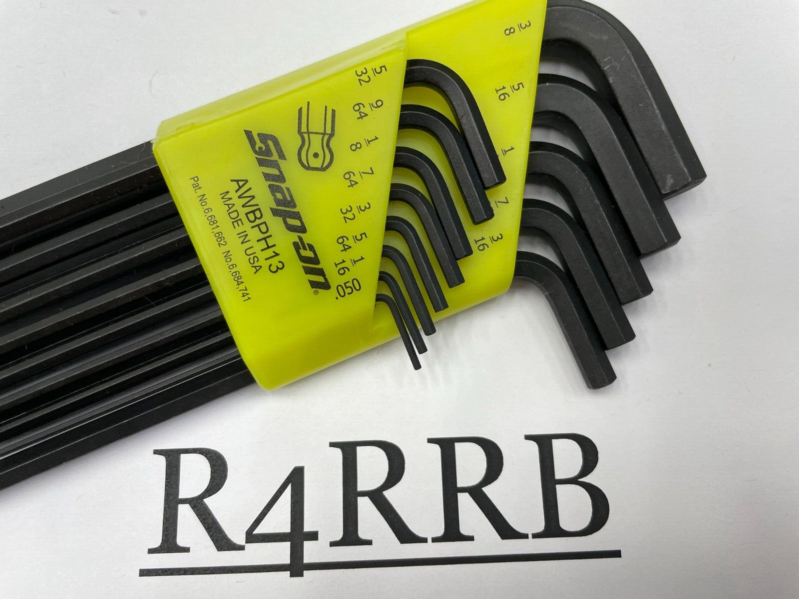 Snap-on Tools USA NEW 13pc SAE L-Shaped ScrewHold Ball Hex Wrench Set AWBPH13