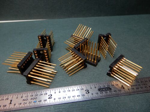 Augat Wire Wrap IC Sockets 14 Gold Plated Pins Qty 10 NOS