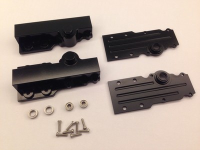 Fumi Aluminum Support Legs Case for Tamiya 1:14 Tractor Truck 23204bk BLACK