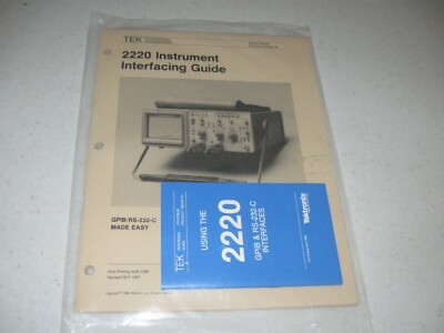 Manual, * Tektronix 2220 Instrument Interfacing Guide
