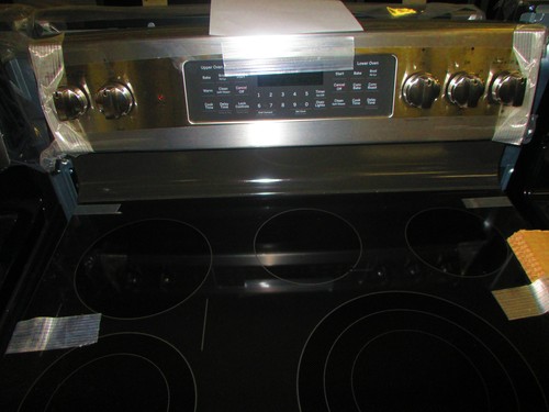 GE Profile 30-in Smooth  5-Element   Steam Convection Double Oven Electric Range