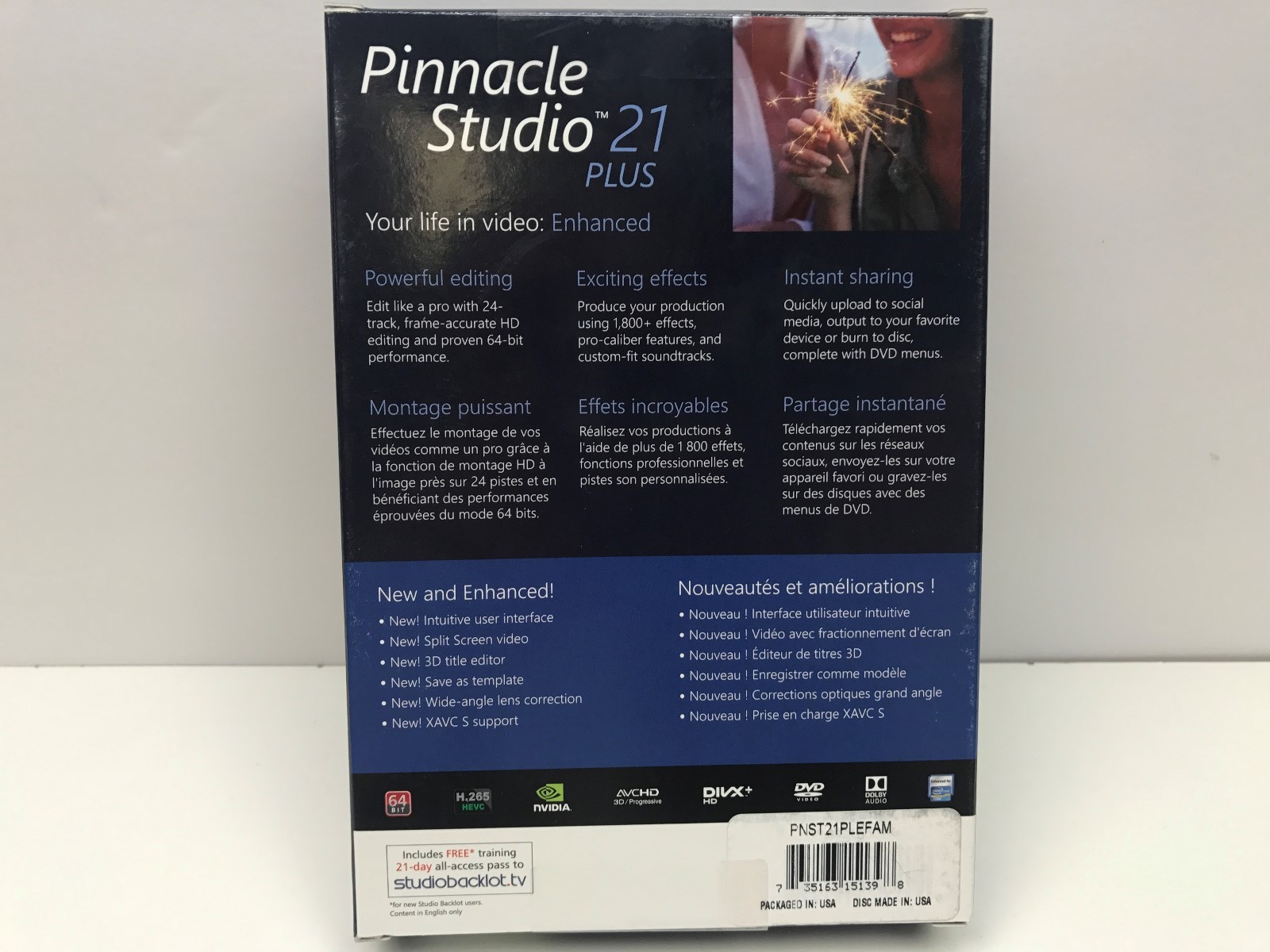 Pinnacle Studio 21 Plus Video Editing Suite for PC New Sealed