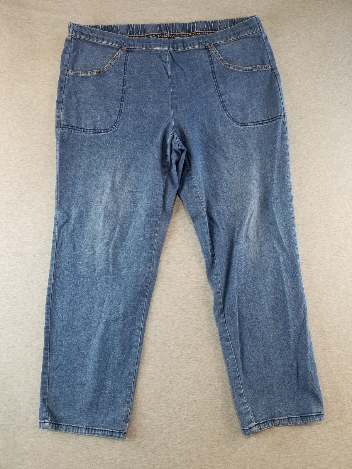 White Stag Jeans Women's Sz XLP (16P-18P) Pull On Stretch Waist Normcore Comfy