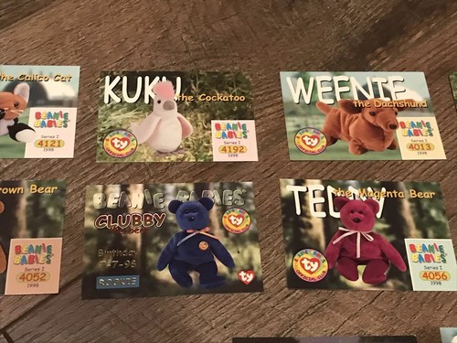 Ty Beanie Babies Series 1 Cards, and 2 Puzzle Cards