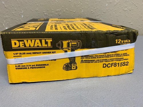 DEWALT DCF815S2 1/4-Inch 12 Volt Max 12V Cordless Impact Driver Kit  (new)