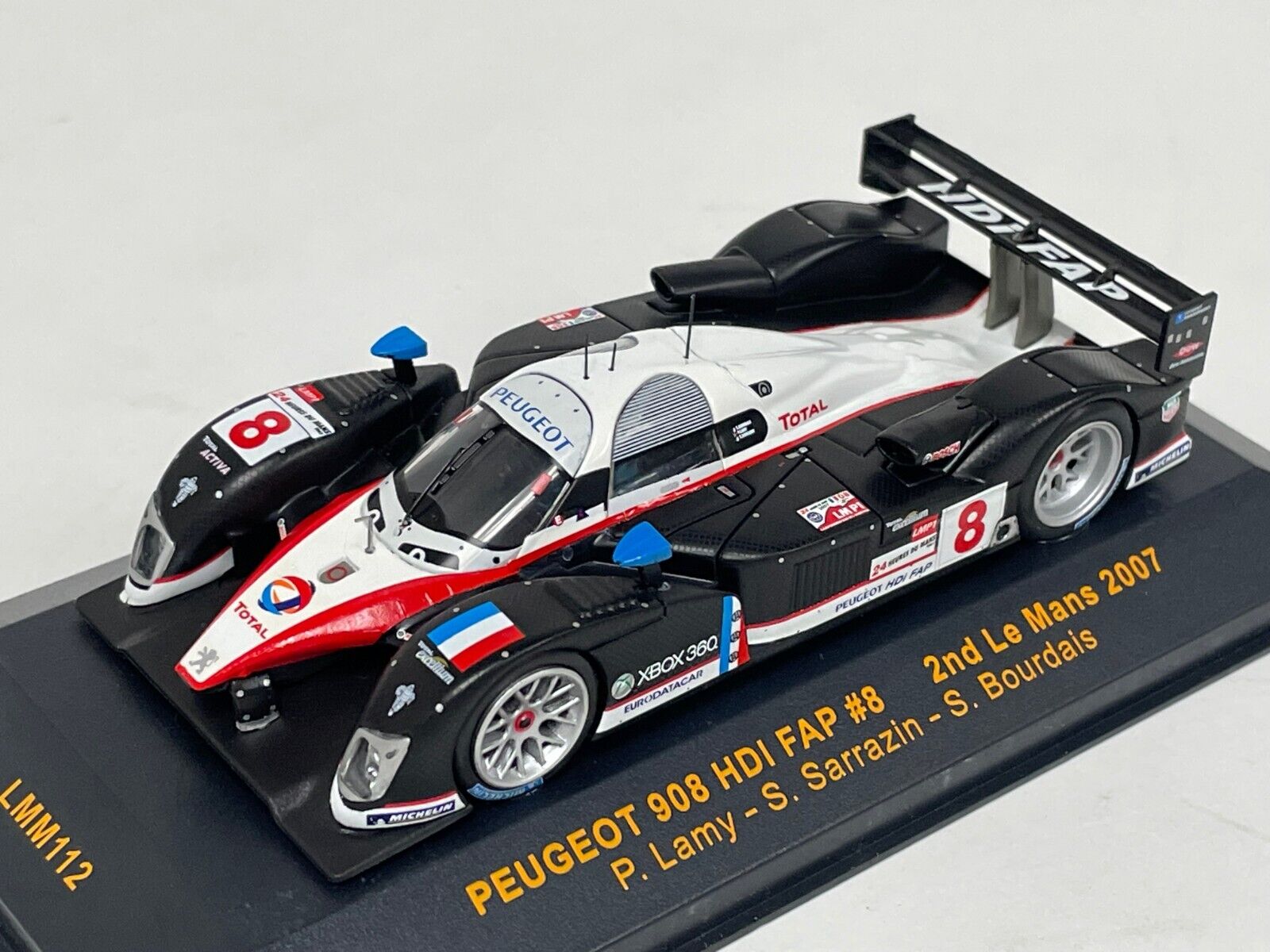 1/43 IXO Peugeot 908 HDI FAP car #8 2nd Pl. 2007 24 Hours of 1/43 IXO Peugeot 908 HDI FAP car #8 2nd Pl. 2007 24 Hours of