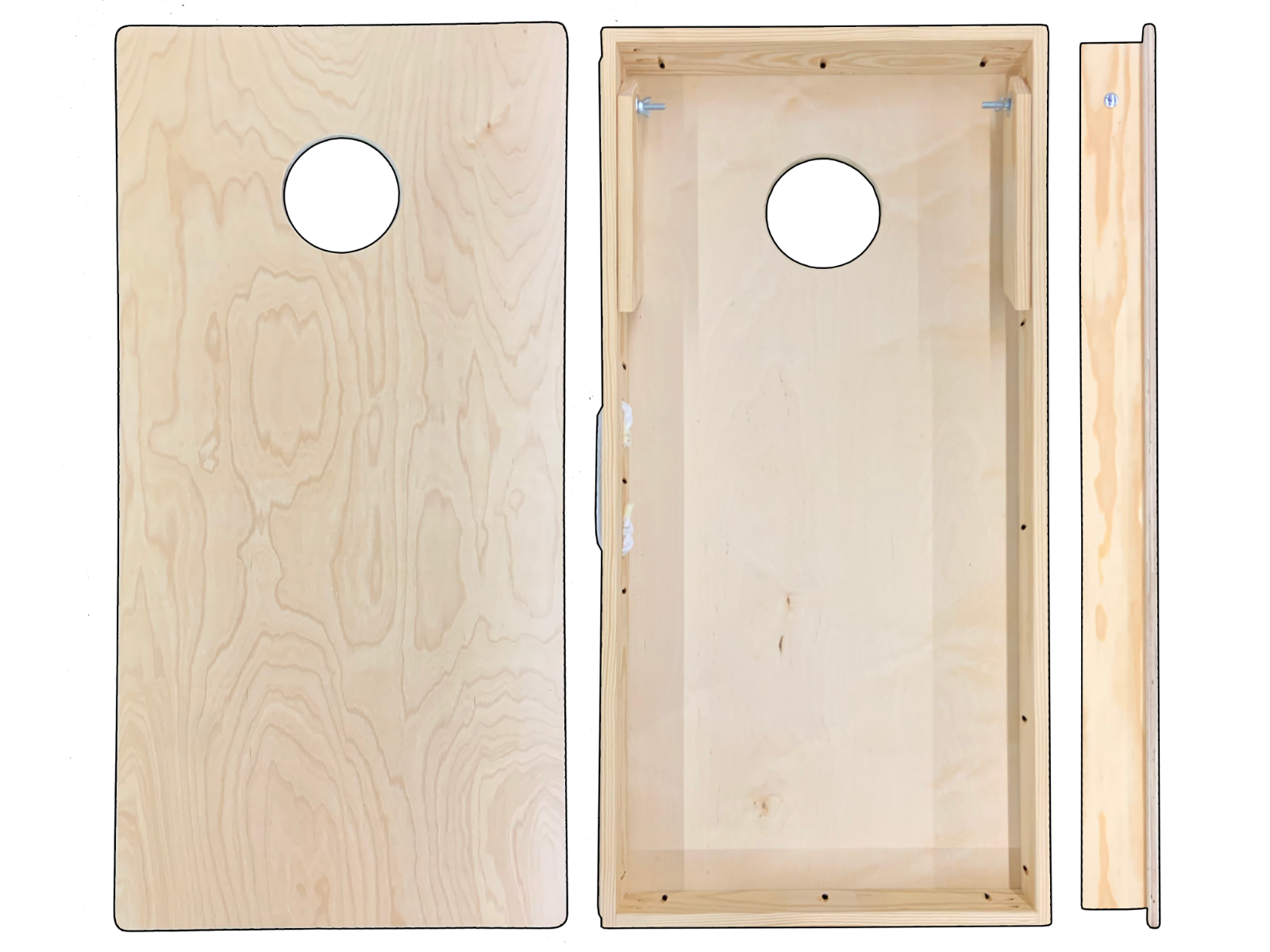 Personalized Half and Half Triangle Cornhole Board Set