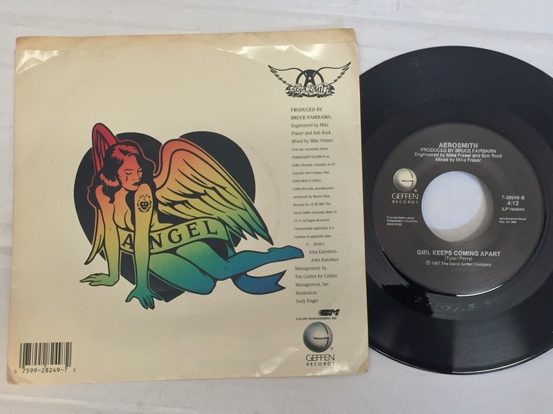 Aerosmith Angel EX PICTURE SLEEVE Permanent Vacation 45