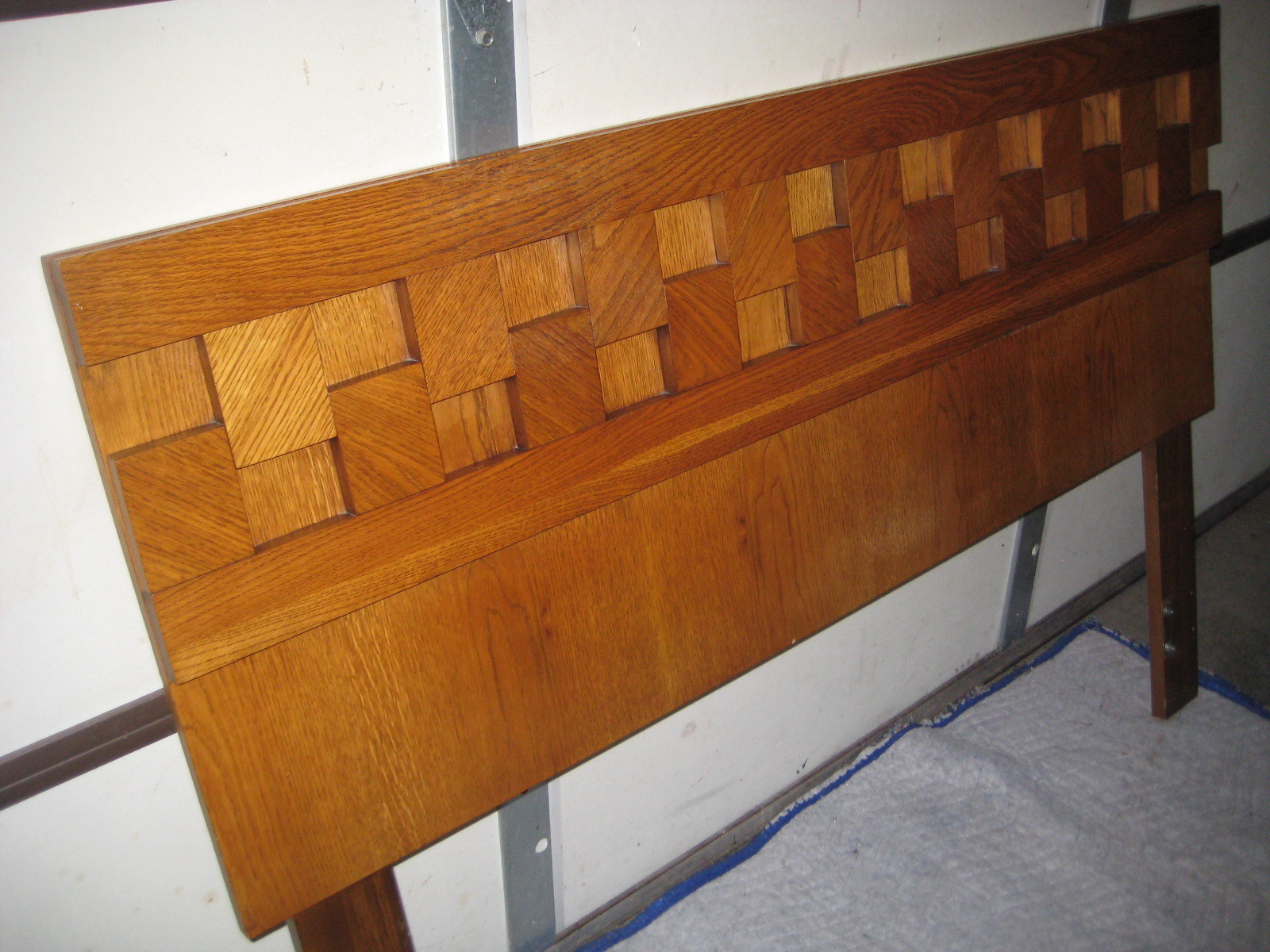 MIDCENTURY BRUTALIST QUEEN HEADBOARD BY PAUL EVANS