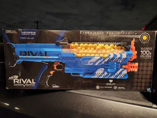 Nerf Rival Nemesis MXVII-10K Team Blue Blaster Fully Motorized 100FPS | eBay Nerf Rival Nemesis MXVII-10K Team Blue Blaster Fully Motorized 100FPS | eBay