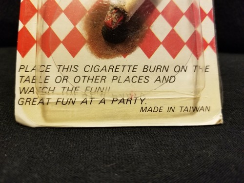 Vintage Fake Cigarette Burn Great fun at a party Sealed in original package