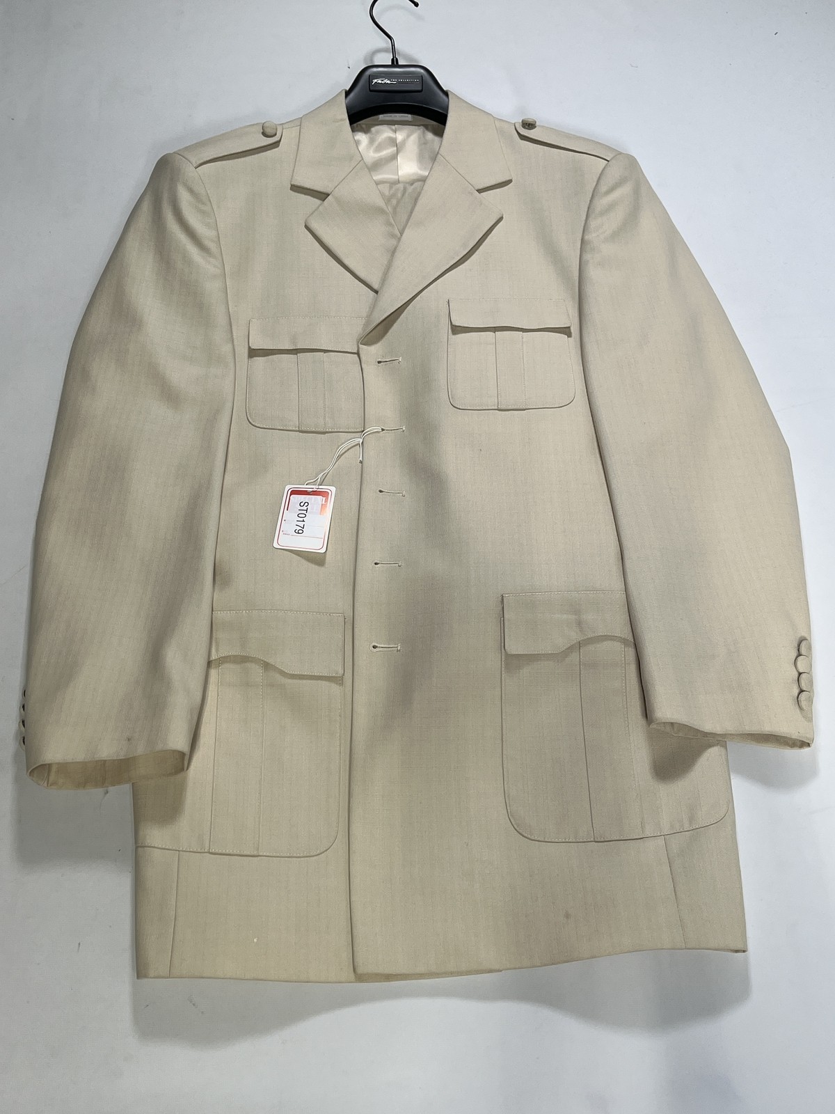 Mens Falcone Tan 5 Button 2 Piece Suit 40R 33W EUC