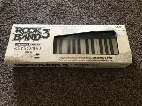 Nintendo Wii Rock Band 3 Wireless Keyboard With Strap And Manual No Tongle