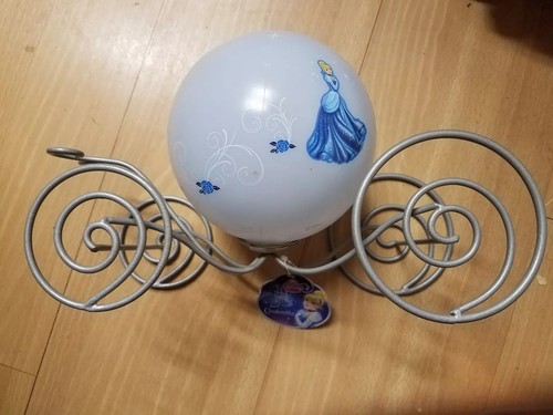 Disney Cinderella Carriage Desk Lamp Battery Operated. Color Changing Globe