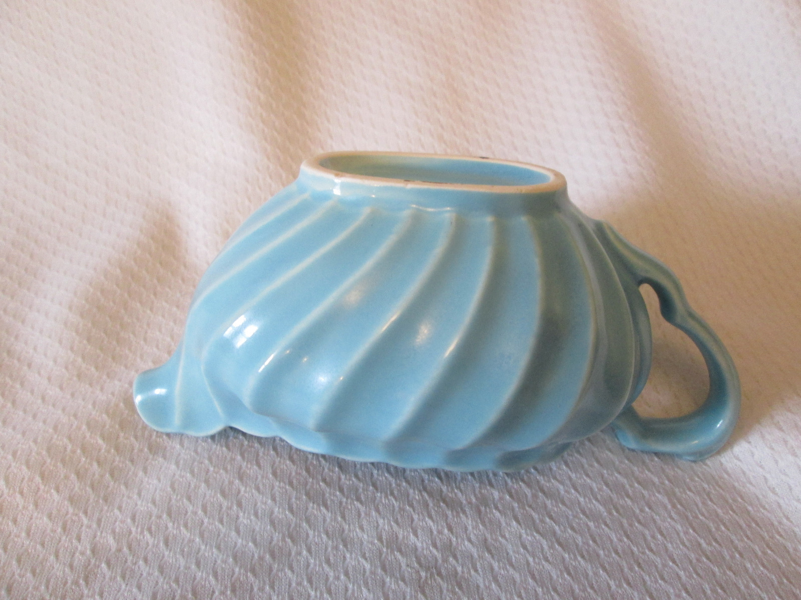 Vintage California Pottery Creamer Blue Swirl Pattern