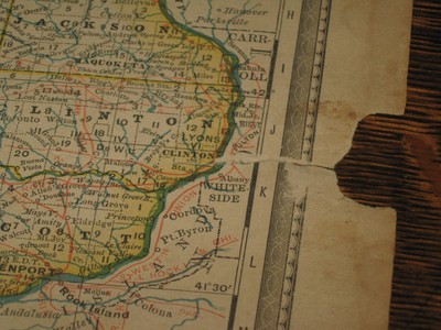 1883 Hardesty's Encyclopedia Map of Iowa, IA. USA Copper Plate Print