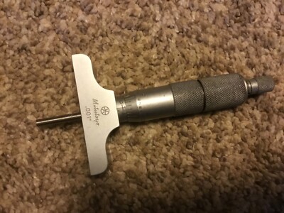 Mitutoyo Depth Micrometer .001'' with One Rod Extends 1-1/8'' Max. Japan
