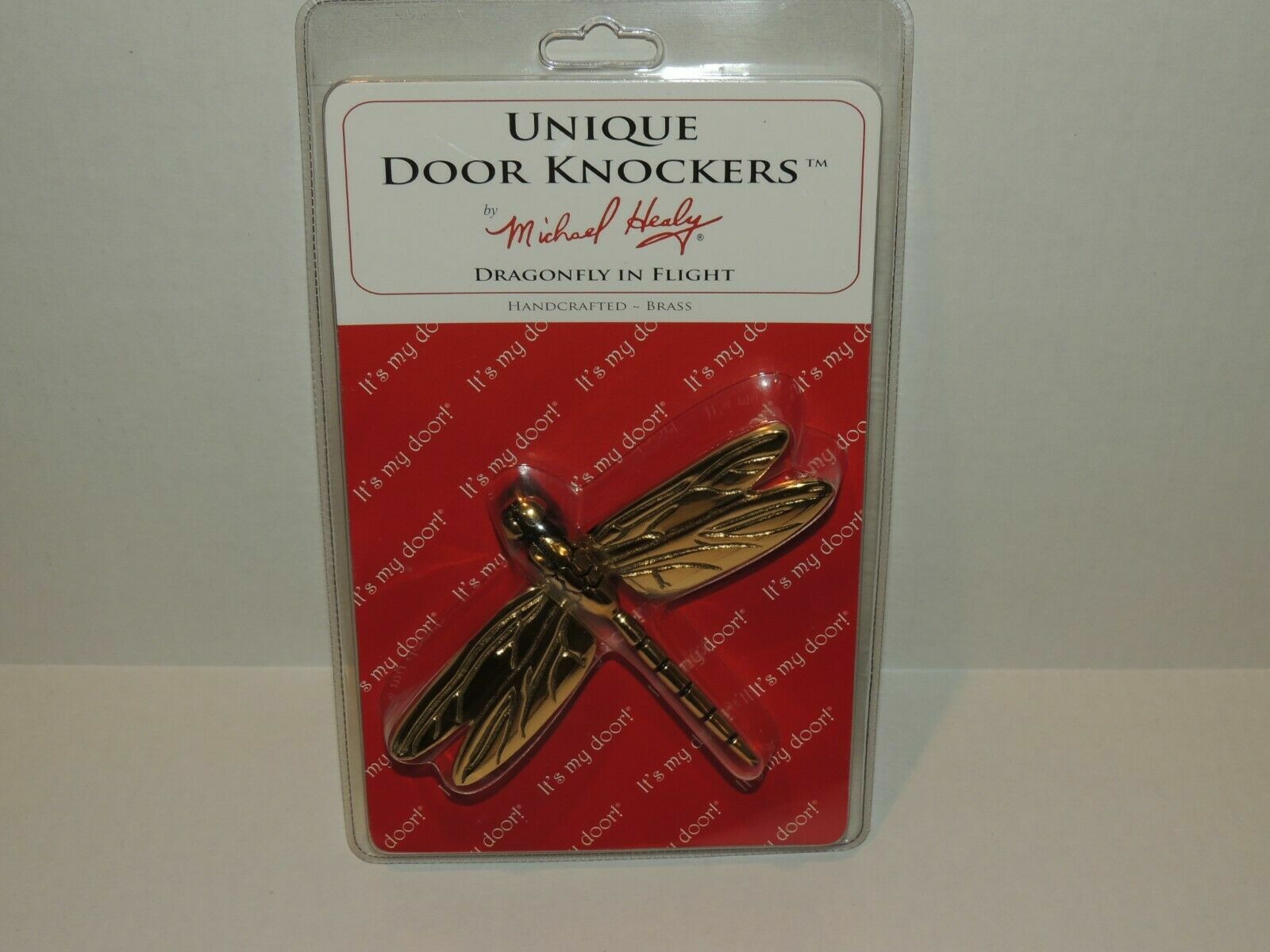 Brass Dragonfly In Flight Door Knocker Standard Size