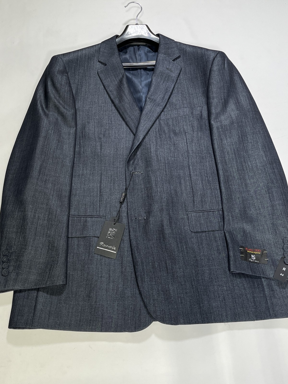 Mens Renoir Blue Two Button Sport Coat 44R NEW
