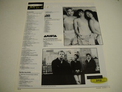 TLC The Top Pop Artist of the year original 1995 Promo Chart Display Ad