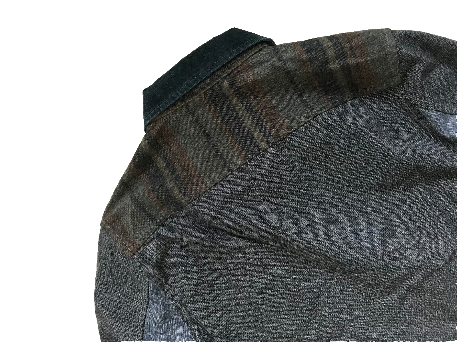Pre-owned Paul Smith Grey Bomber Jacket Red Ear With Rivet Button Fasten Luxury Outerwear