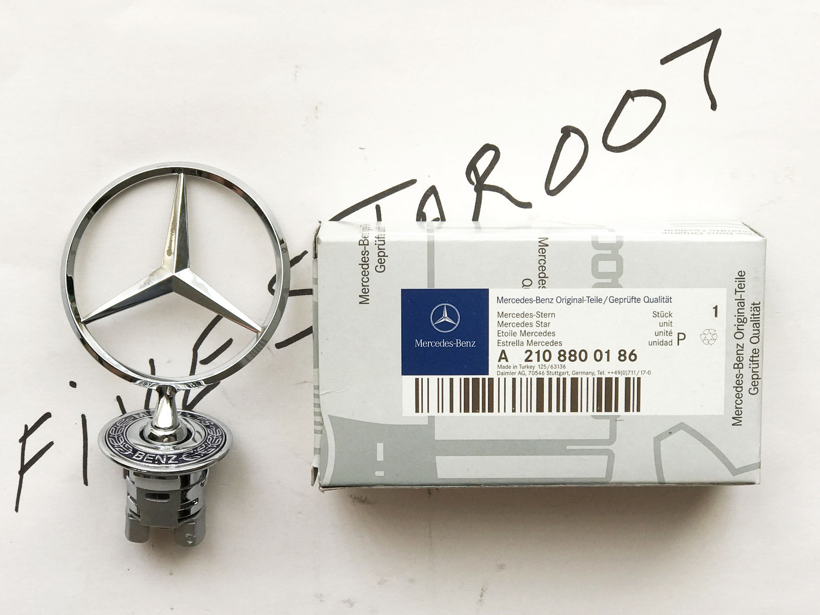 GENUINE MERCEDES FRONT HOOD Chrome Star Emblem Badge Logo VERiFy