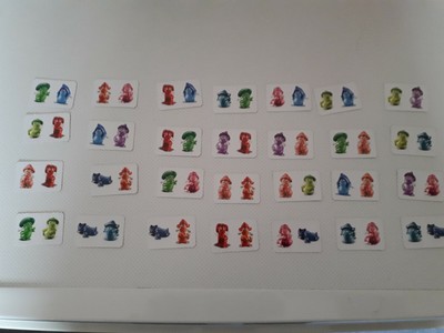 Mini Memory Anlegespiel-Panty Ten-28 Karten-3,5x2,5 cm aus dem ü-Ei (2S-27)