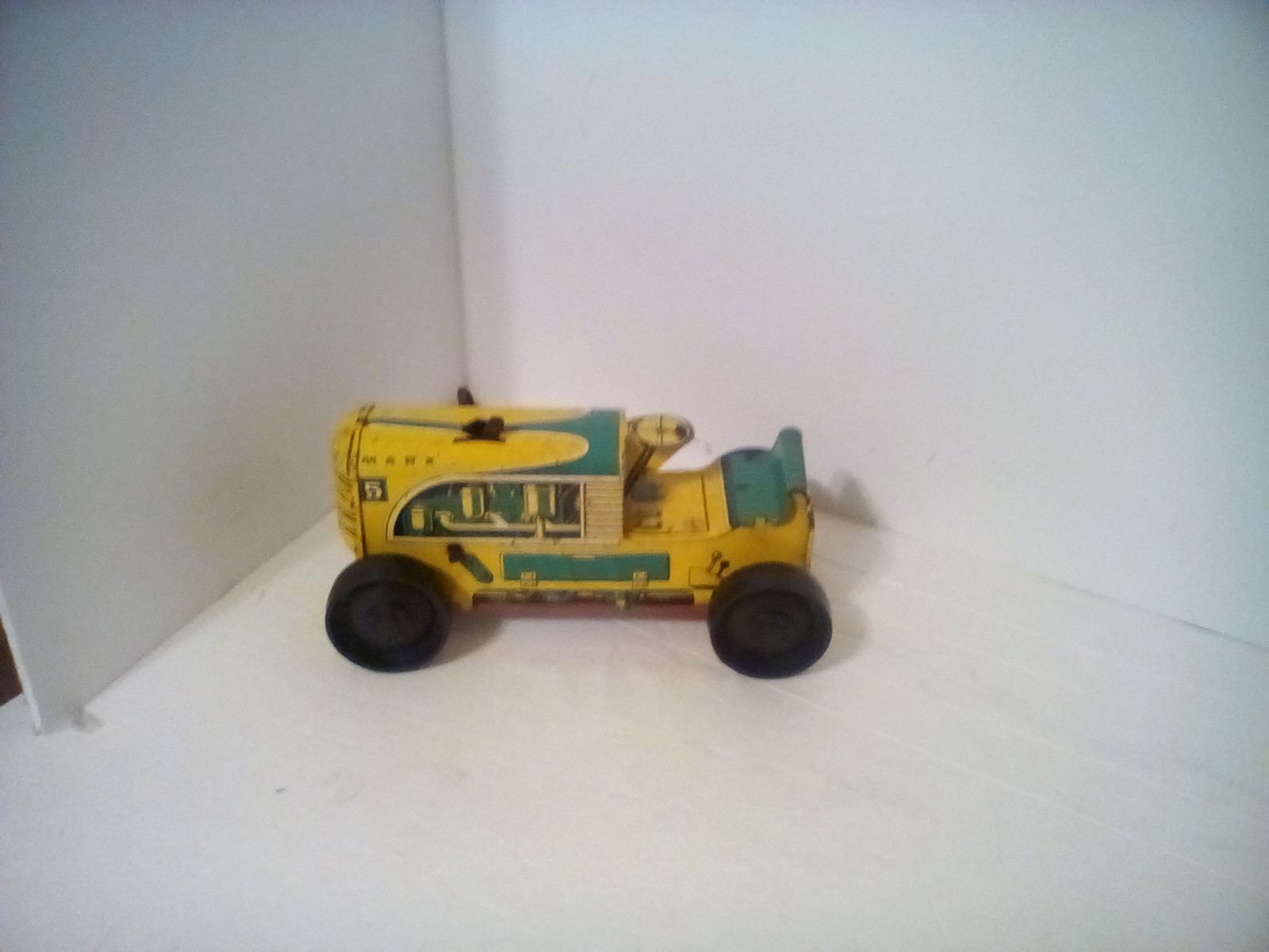 vintage marx tractor windup all parts working, tin lithograph, 1950s