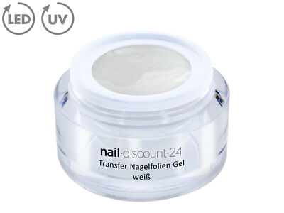 Transfer Nagelfolien Gel weiß 5ml Transfer Zauber Effekt Folie Nail Art Wraps