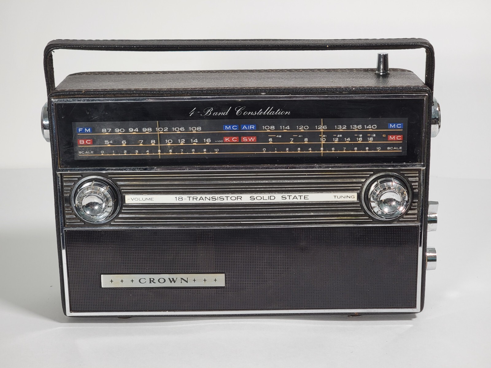 Crown Japan 4-Band 18-Transistor Solid State Radio, TRF Crown Japan 4-Band 18-Transistor Solid State Radio, TRF