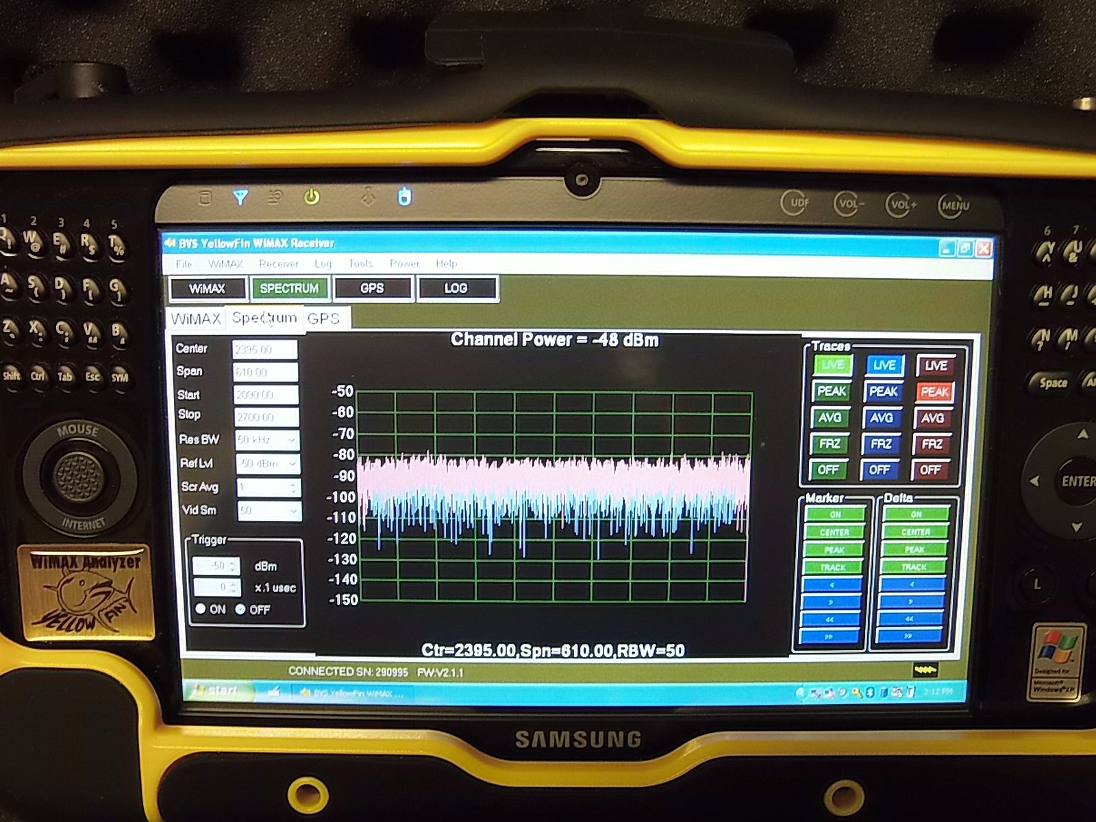 Berkeley Varitronics YellowFin Mobile WiMAX Analyzer Test Receiver Spectrum