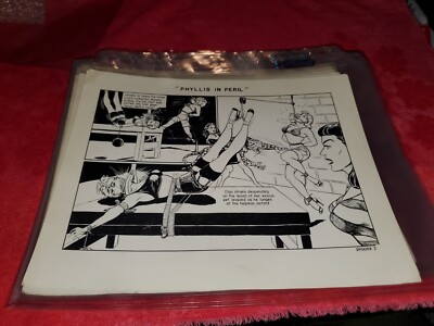 VINTAGE IRVING KLAW PHYLLIS IN PERIL EPISODE #2  8X10 FETISH ART BY STANTON