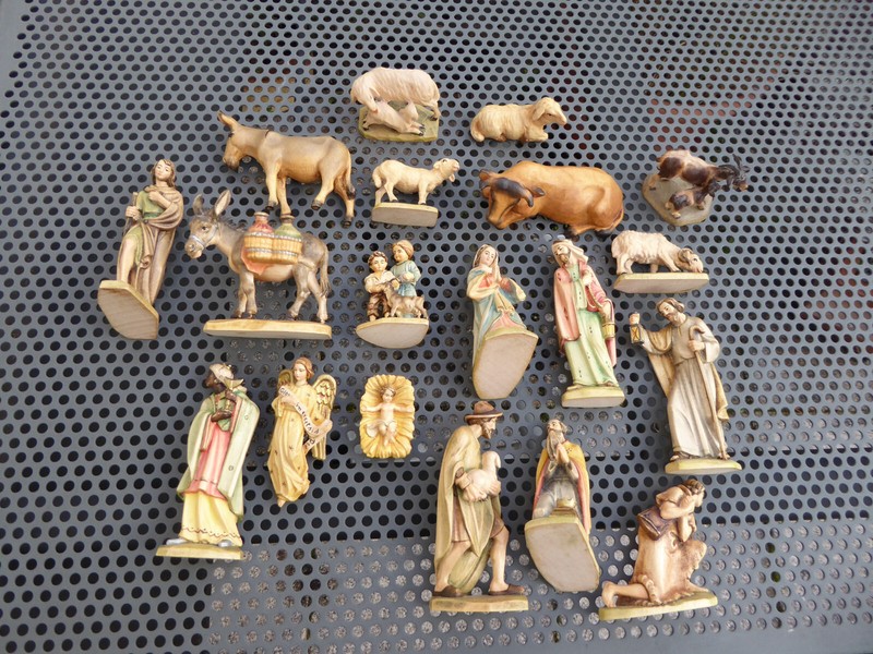 Vintage Holz Schnitzfiguren SÃ¼Dtirol Ahrntal Krippefiguren