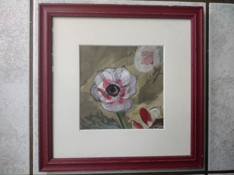 Anemone 5 Framed Artwork Uraraka Matsuzawa Certificate Of Authenticity