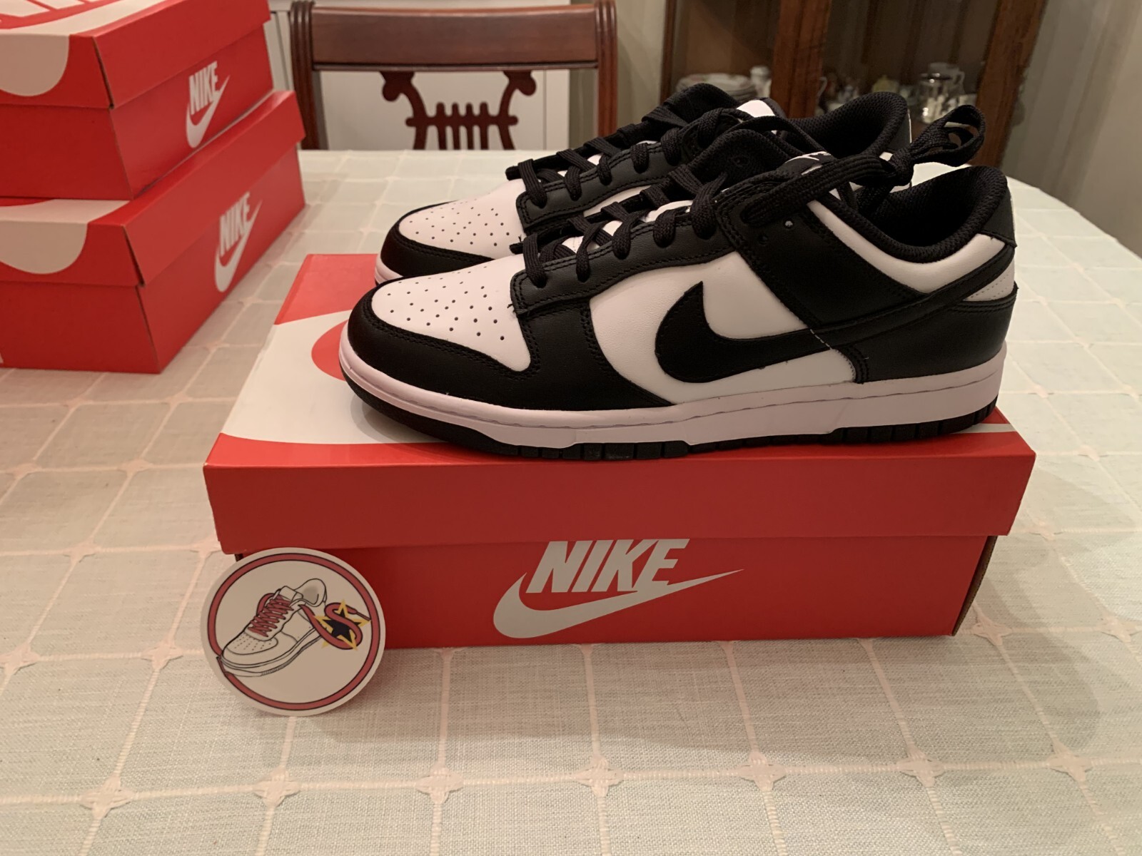 🔥Size 10.5 - Nike Dunk Low Retro White Black Panda (2021