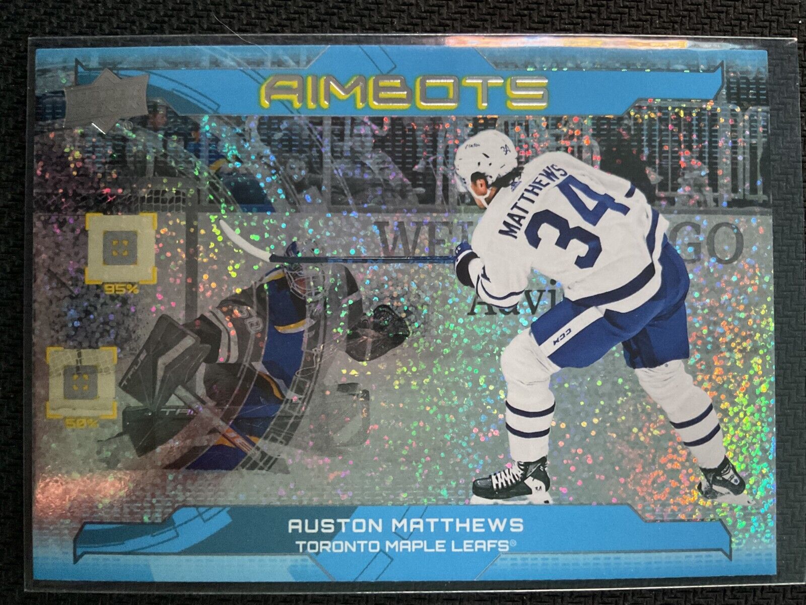 Auston Matthews 2024-25 Upper Deck Aimbots Speckle Parallel Auston Matthews 2024-25 Upper Deck Aimbots Speckle Parallel