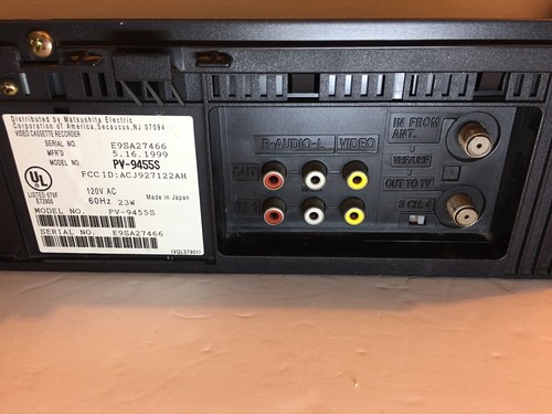 Panasonic Omnivision 4 Head VCR PV-9455S Good Condition