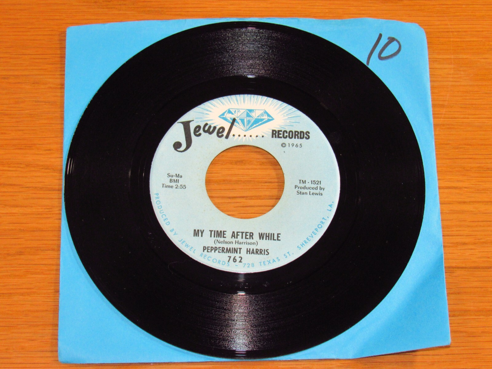 BLUES 45 RPM - PEPPERMINT HARRIS - JEWEL 762 - 