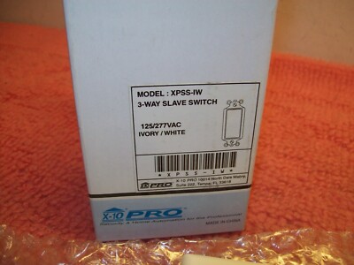 X-10 PRO - XPSS-IW 3-Way Slave Switch 125/277VAC Ivory/White, New open Free ship