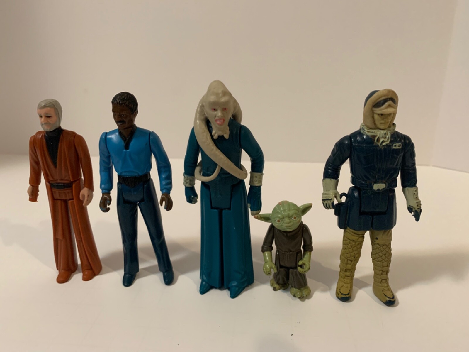 vintage kenner star wars action figures lot yoda, Lando, ben