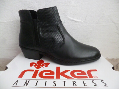 Rieker Women Boots Ankle Boots Booties 75562 Leather Black NEW!